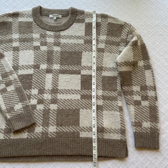 Madewell Hartfield Pullover Sweater Soft Alpaca Blend Heather Ashwood Boxy Fit M - Picture 14 of 15